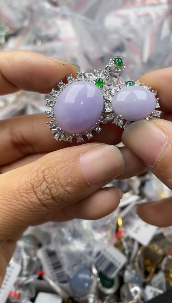 银S925镶嵌戒指翡翠999----5