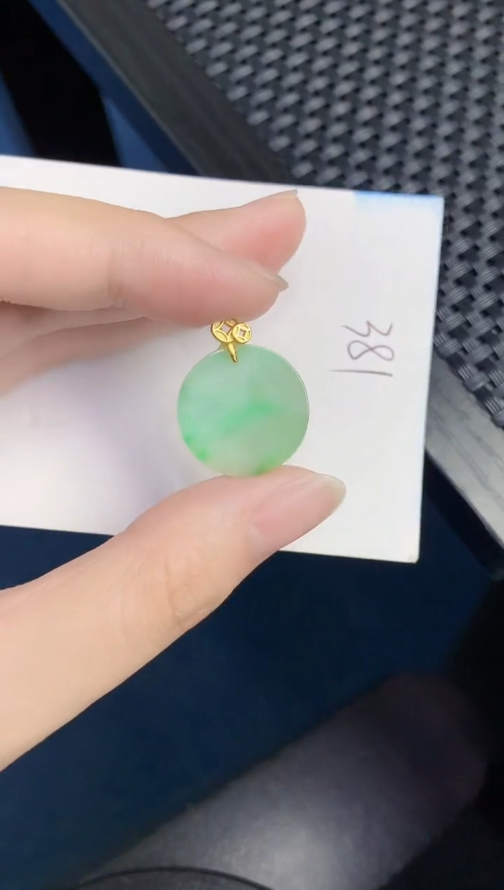 翡翠银S925镶嵌颈饰天然翡翠緬甸A貨