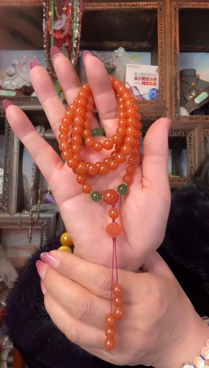 颈饰未镶嵌南红玛瑙天然