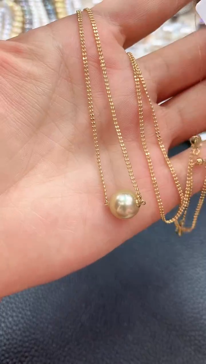 【闪购商品】海水珍珠项链18K金镶嵌m5        