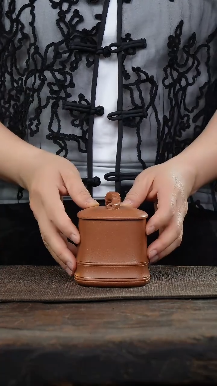 段泥方器竹节茶叶罐茶杯234324