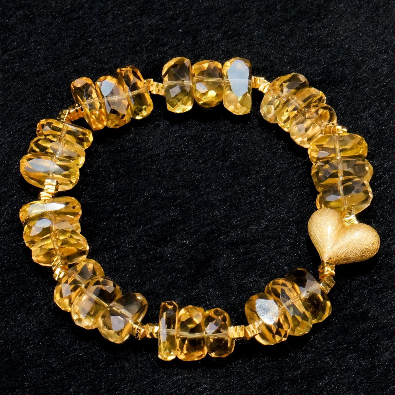 【碎碎金】天然水晶巴西暴力黄水晶小众设计款手串（多样性发其一）