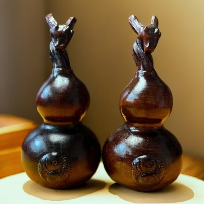 【开】雷击木真雷击枣木小葫芦手把件