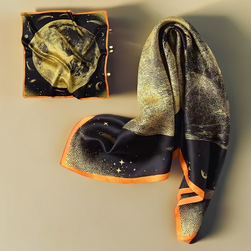 上海故事桑蚕丝65cm双翼飞马丝巾高级真丝夏季护颈方巾女百搭高奢