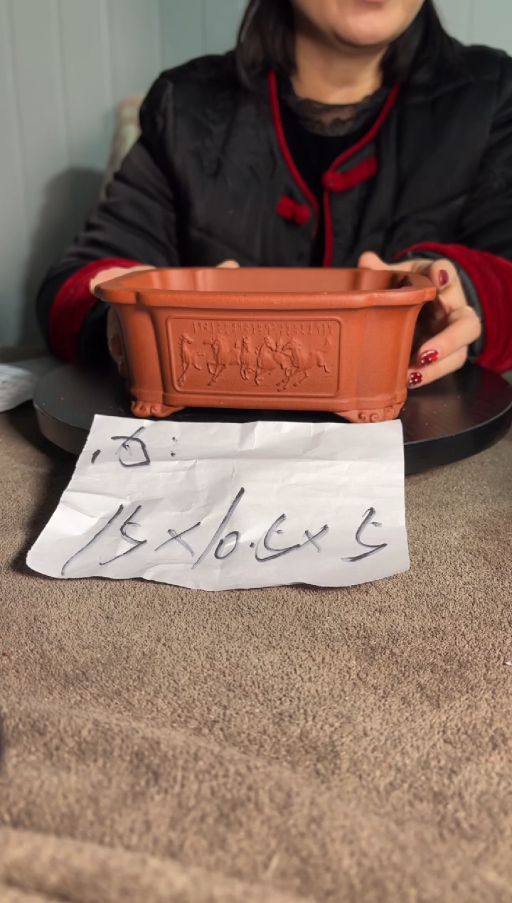 宜兴紫砂花盆小盆