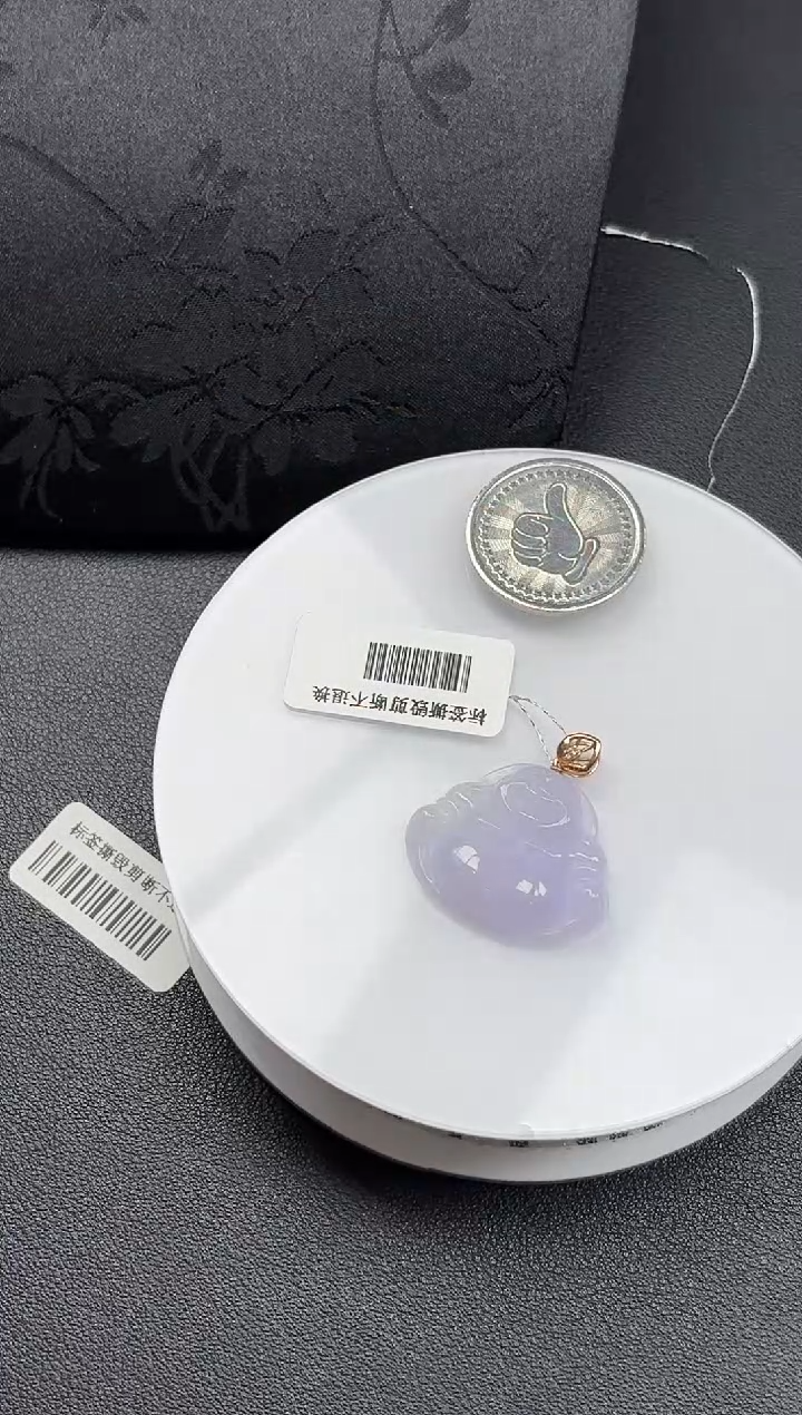 【闪购商品】翡翠颈饰18K金镶嵌佛公