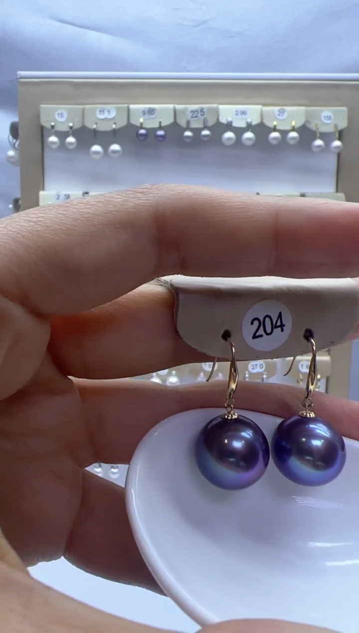 【闪购商品】淡水珍珠耳饰18K金镶嵌204
