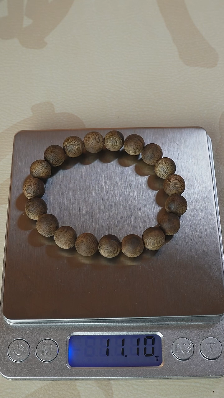 沉香手串a***力海南莺歌绿奇楠卡10单圈圆珠99沉