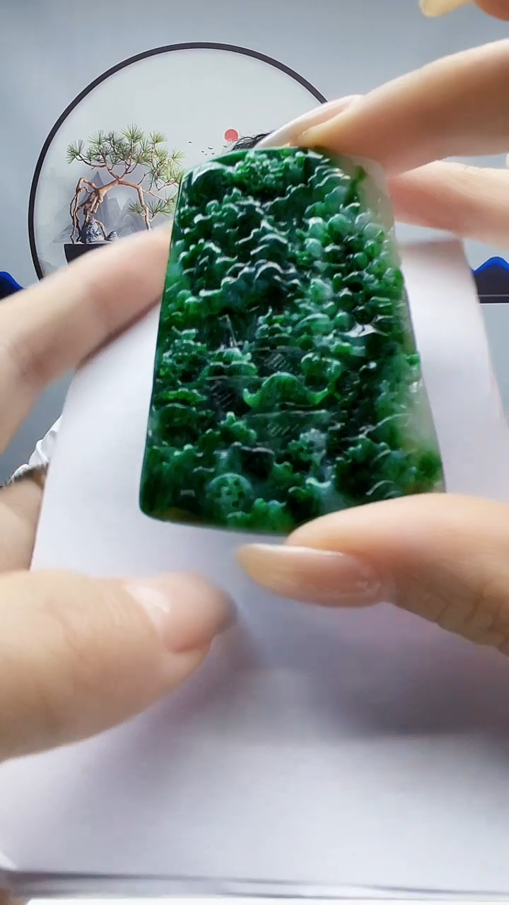 未镶嵌定制翡翠毛货-挂件67