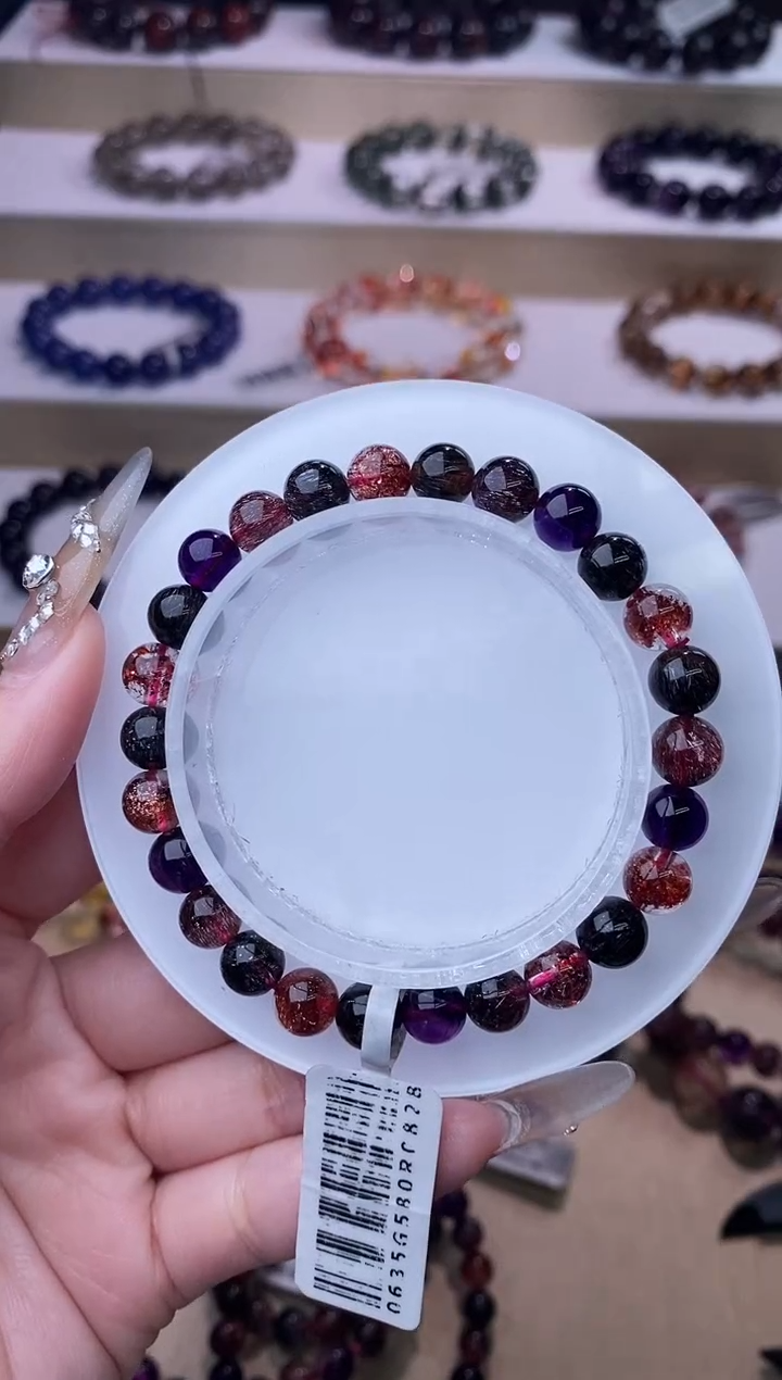 【闪购商品】水晶手链未镶嵌黑加仑超七单圈7m+