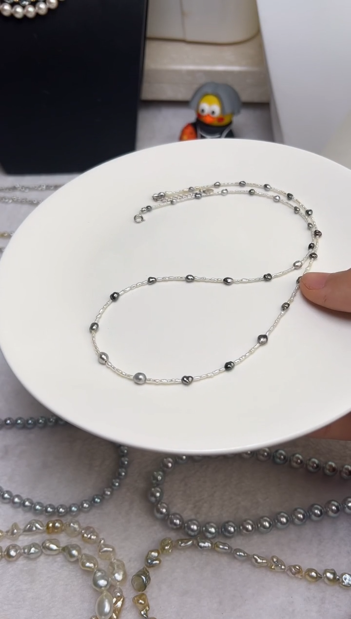 颈饰银S925镶嵌海水珍珠珍珠