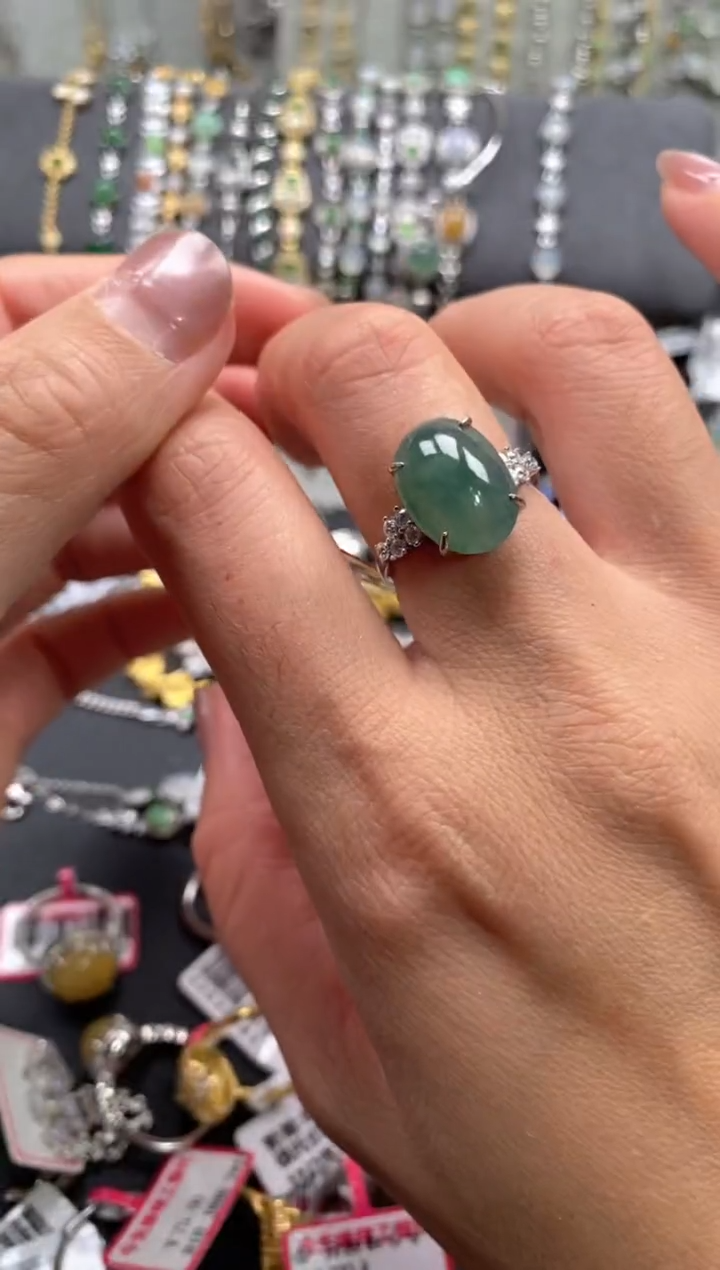 【闪购商品】翡翠戒指银S925镶嵌11111--1