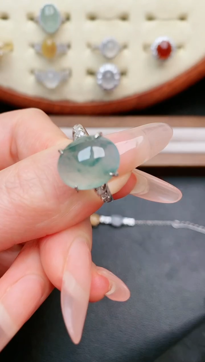 【闪购商品】翡翠戒指银S925镶嵌....