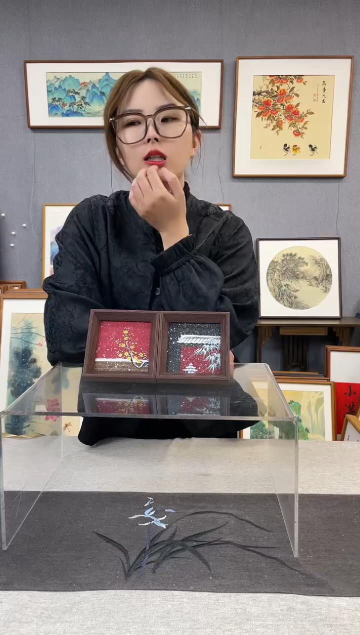 【闪购商品】国画5寸-小摆台作品-两个