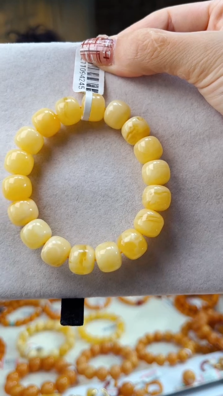 未镶嵌蜜蜡手串蜜蜡手串