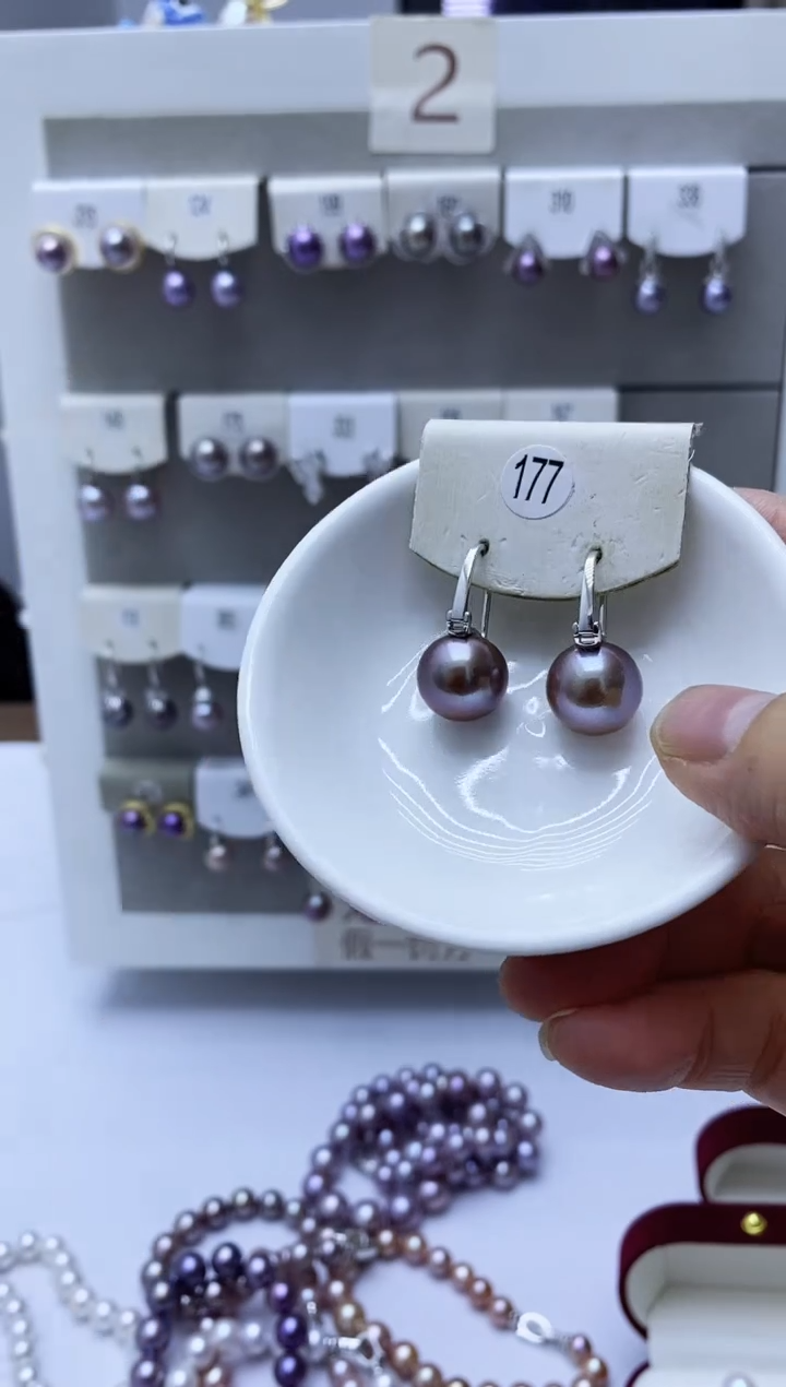 【闪购商品】淡水珍珠耳饰银S925镶嵌177