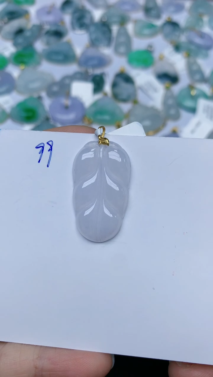 【闪购商品】翡翠颈饰18K金镶嵌天然翡翠A货    