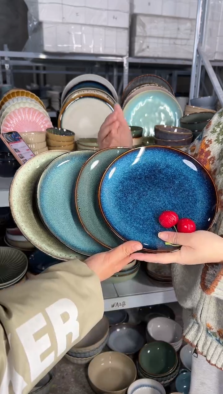 陶瓷外贸尾货瑕疵满20包邮X4小盘