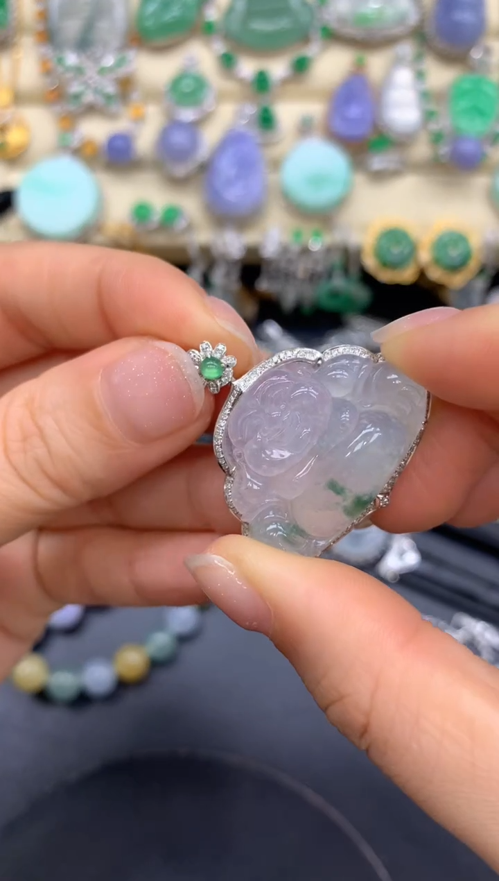 【闪购商品】翡翠颈饰18K金镶嵌428-中国好珍宝