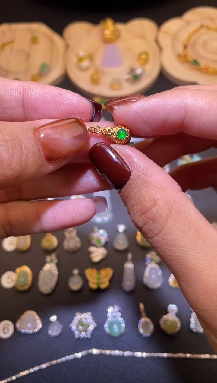 吊坠(不含链)银S925镶嵌翡翠1