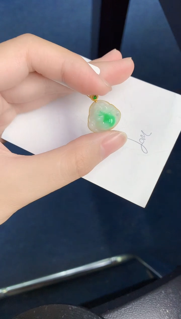【闪购商品】翡翠颈饰18K金镶嵌0000000000