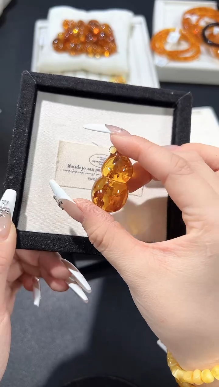 裸石琥珀（花珀）未镶嵌23b多样性发其一【1个装】默认微瑕38*20