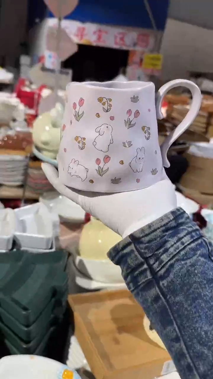 陶瓷兔子杯子微瑕 凑满20元包邮