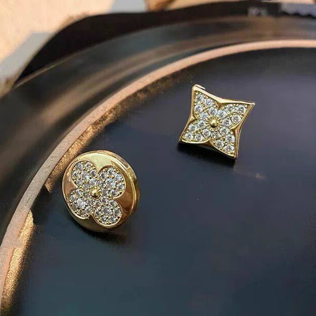 铜合金耳饰 1008法式浪漫百搭老花耳饰