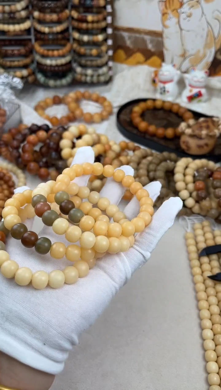 菩提根/象牙果手串a901卡12 干磨天然