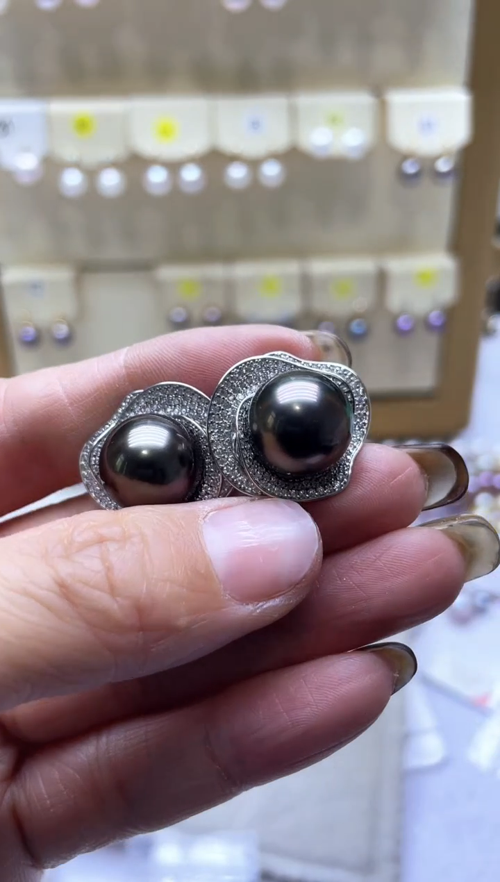 【闪购商品】海水珍珠耳饰银S925镶嵌2