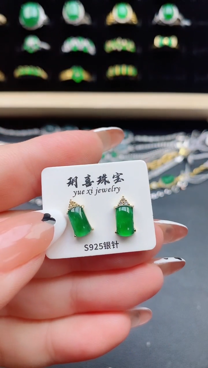 【闪购商品】翡翠戒指银S925镶嵌21321