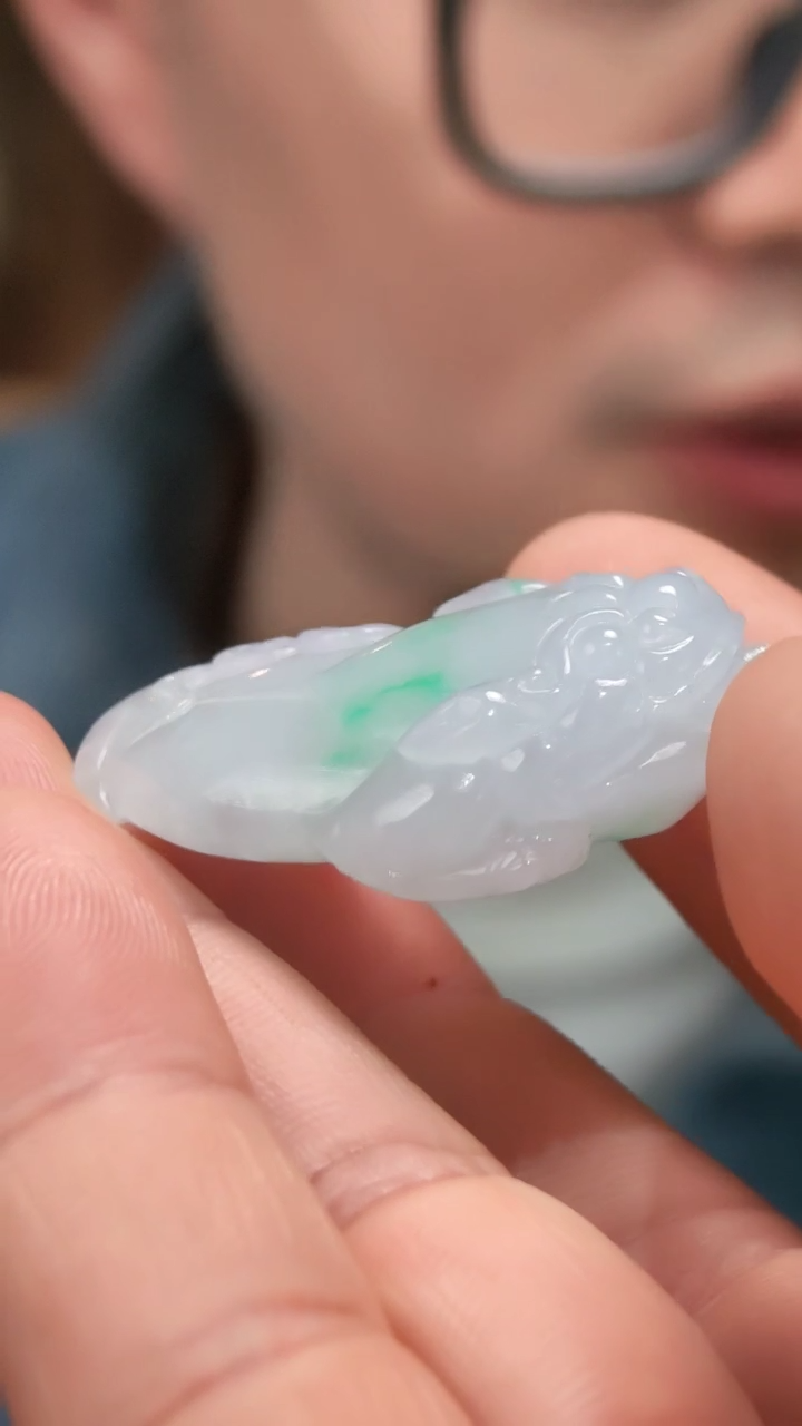 颈饰未镶嵌翡翠翡翠金蝉吊坠XC编绳