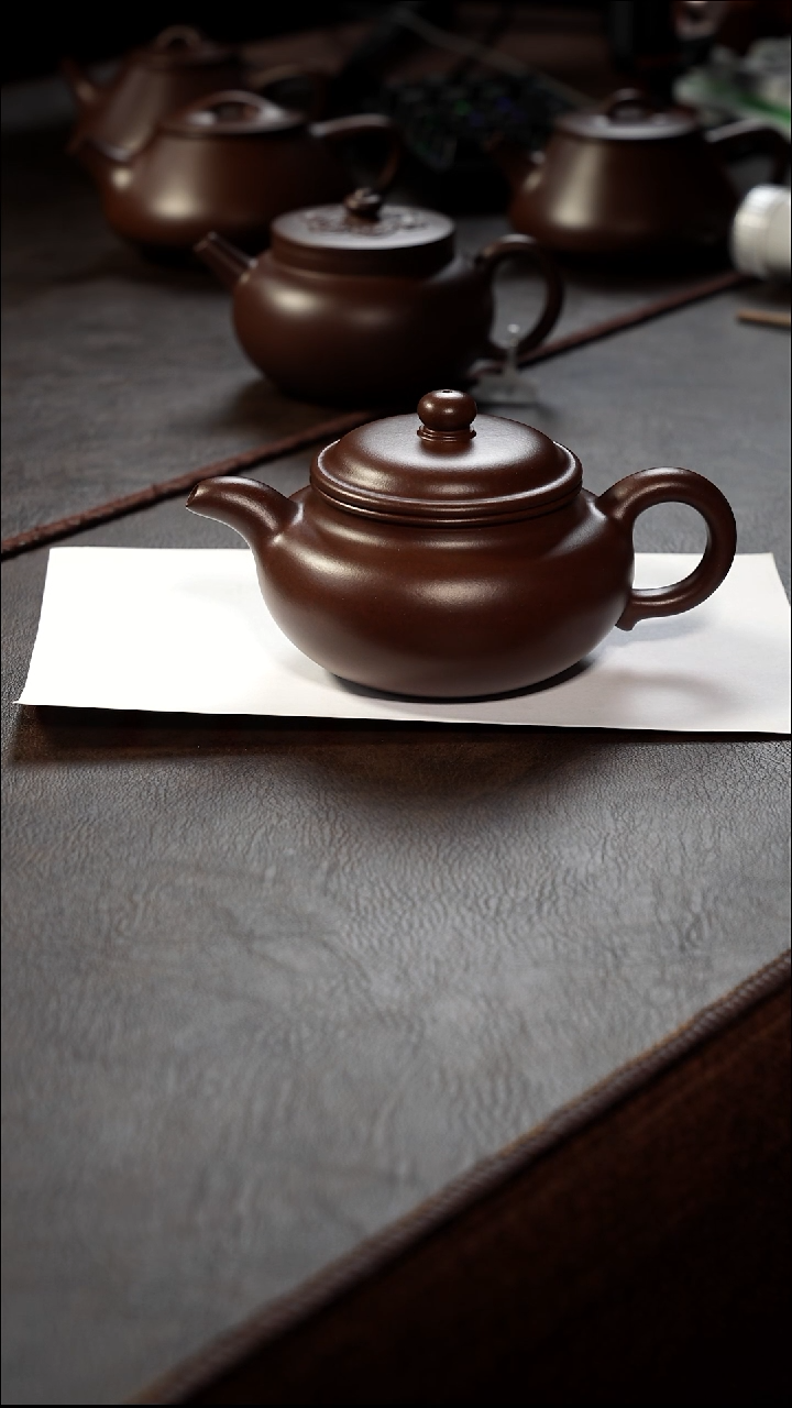 茶壶紫砂壶·15老紫泥德根仿古200cc