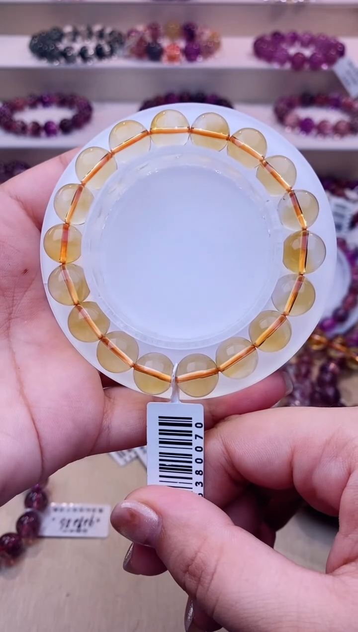 未镶嵌手链黄晶黄水晶10m+