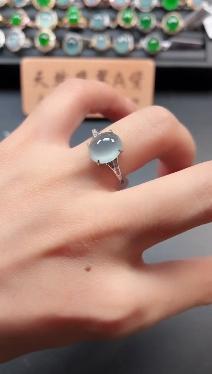 银S925镶嵌戒指翡翠11111