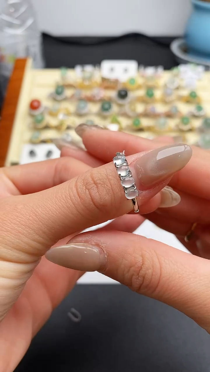 【闪购商品】翡翠戒指银S925镶嵌11111111+10