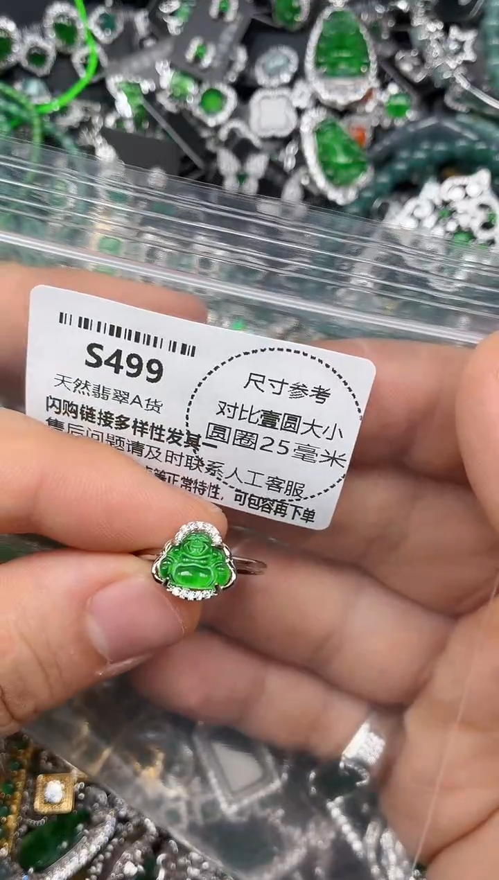 颈饰未镶嵌翡翠S499戒指