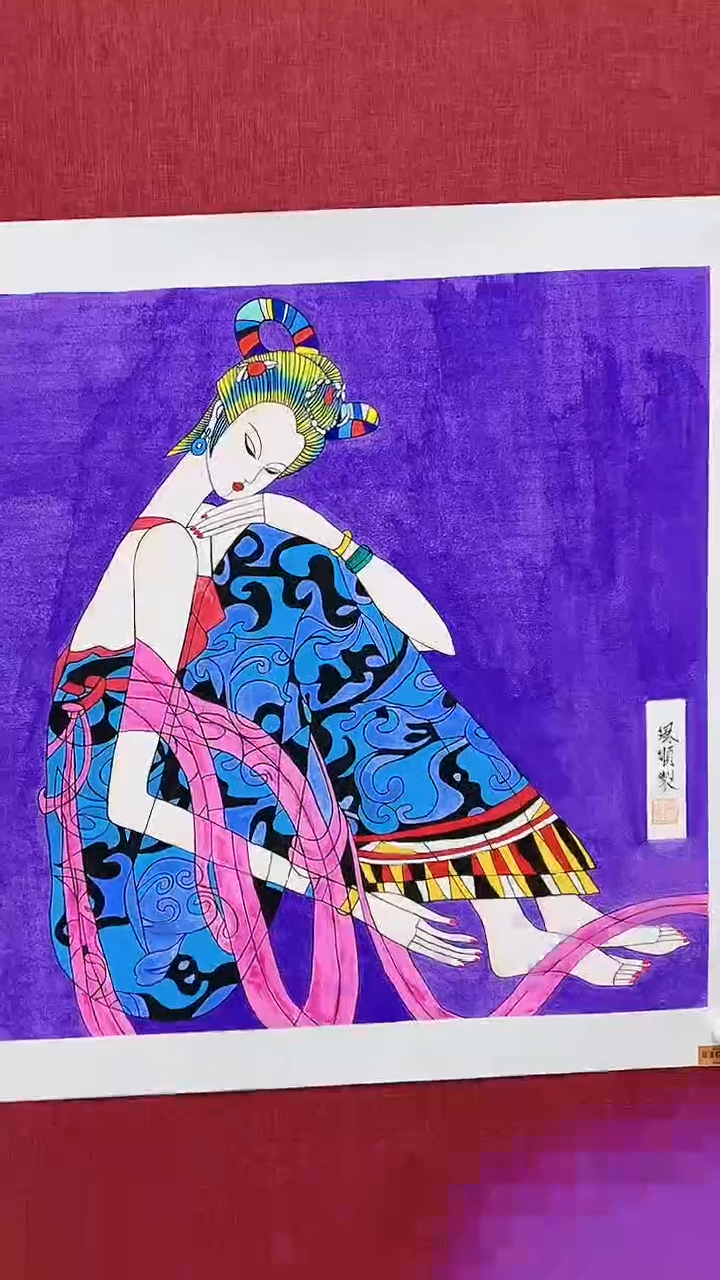 【闪购商品】绘画杨风顺绘画4平尺人物银奖紫袍作品