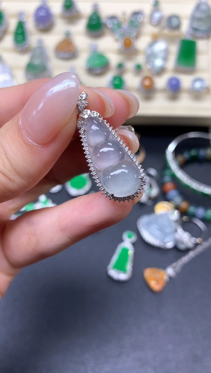 【闪购商品】翡翠吊坠(不含链)18K金镶嵌吊坠|4750+475