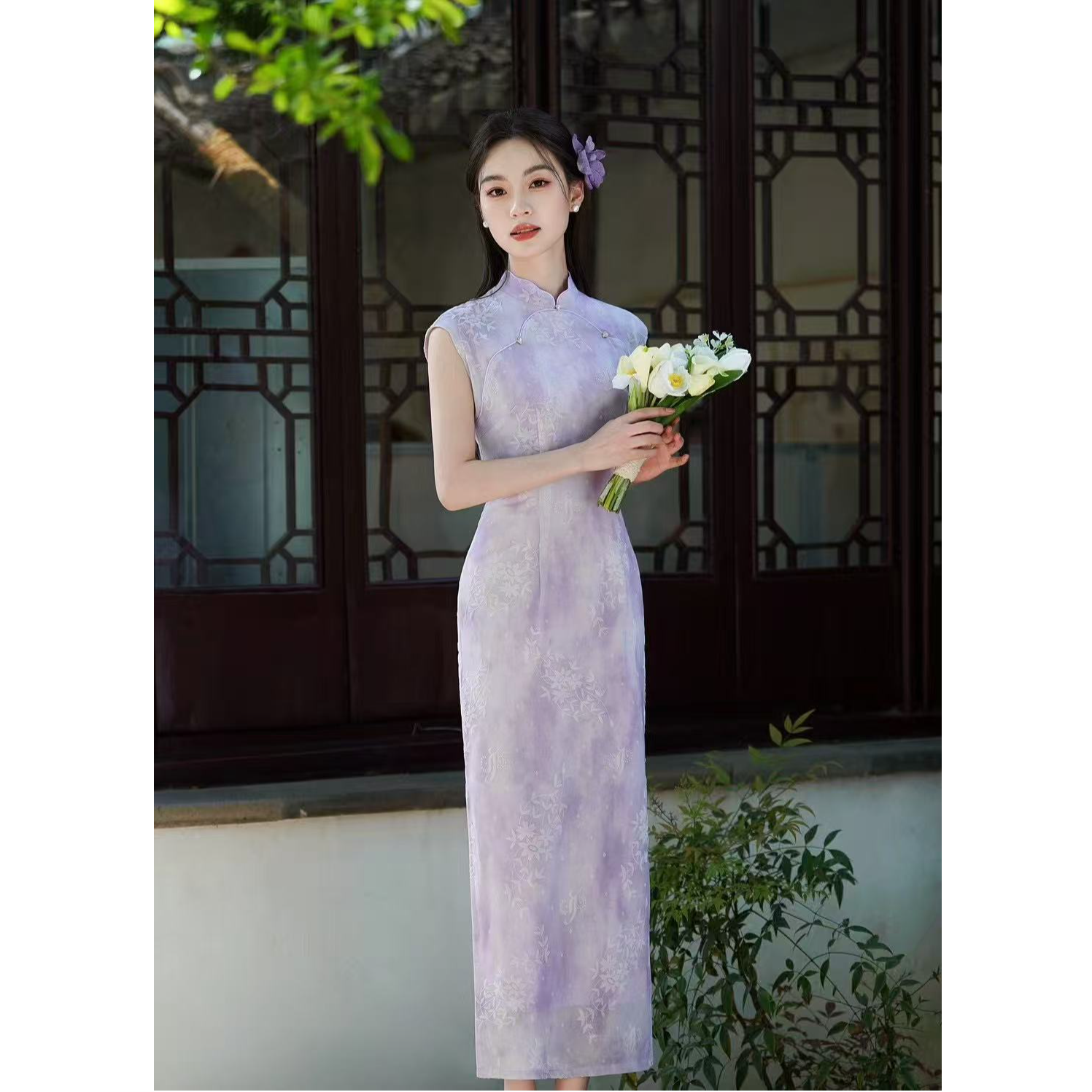 【远山紫】夏季新款紫色日常中国风新中式旗袍