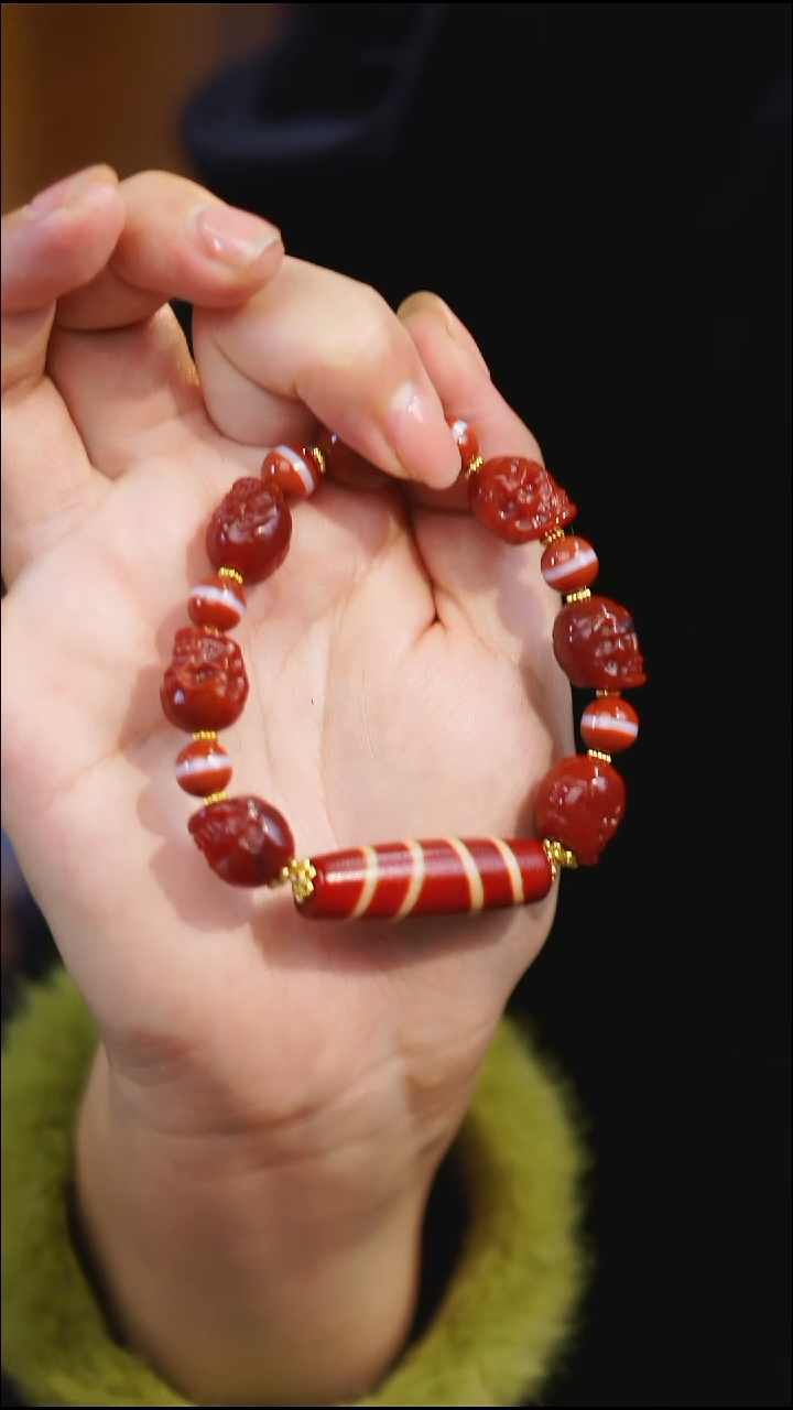 未镶嵌手链玛瑙/玉髓（覆膜）线线多样性发一