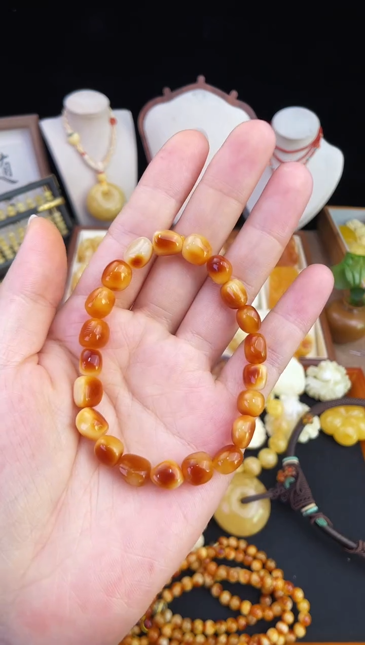 琥珀未镶嵌珠宝奇石柒月