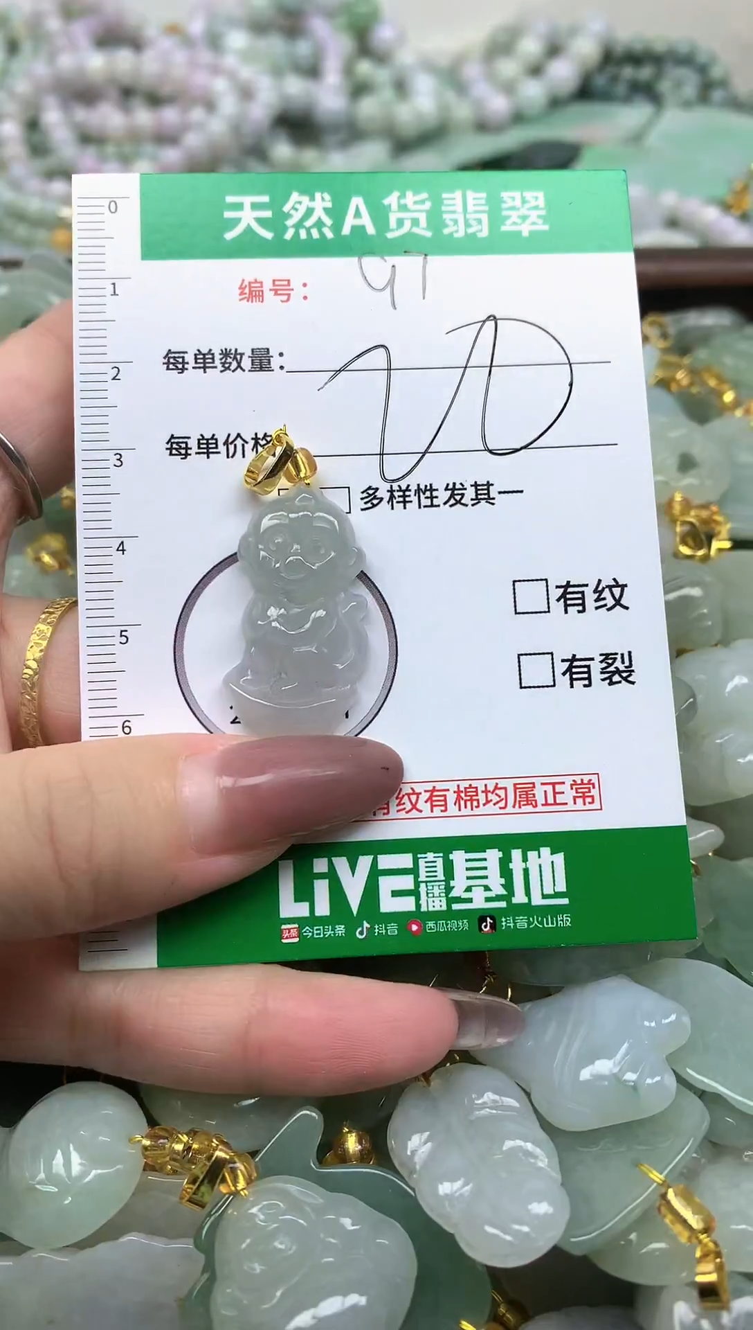 颈饰未镶嵌翡翠纯天然缅甸A货翡翠-97