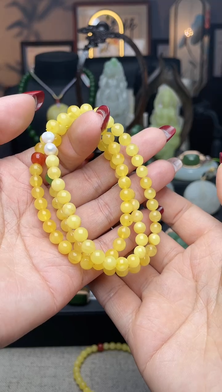 【闪购商品】琥珀颈饰未镶嵌项链m037