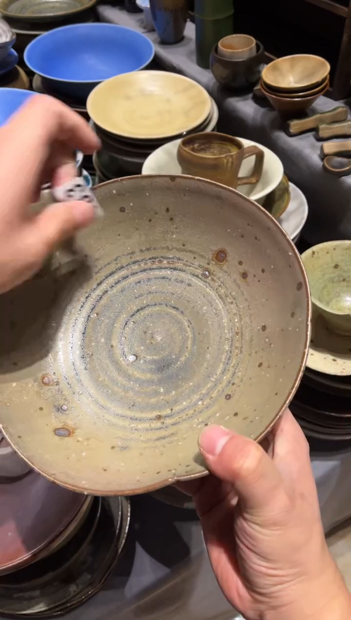 【闪购商品】瓷片483粗陶麻点异形菜盘1只