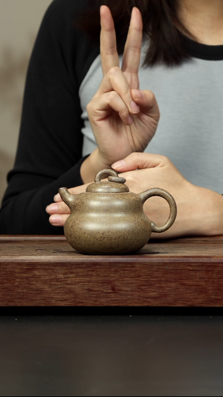 紫砂茶壶本绿柴烧 葫芦