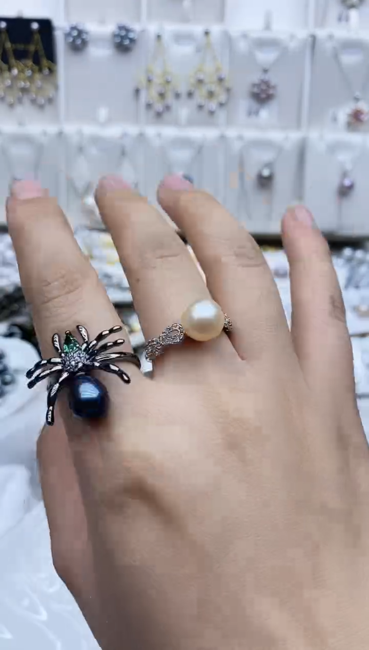 未镶嵌戒指淡水珍珠戒指