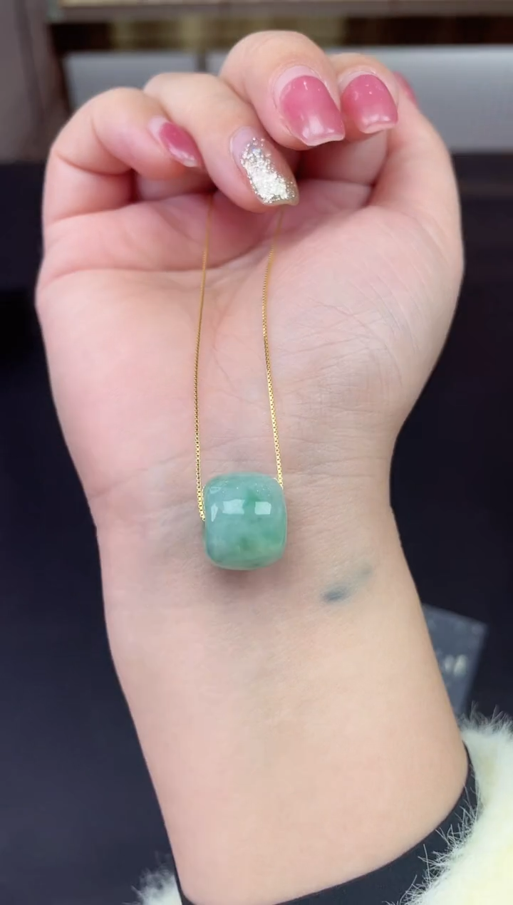 【闪购商品】翡翠挂件18K金镶嵌金扣路路通多人@@CMT1604-2