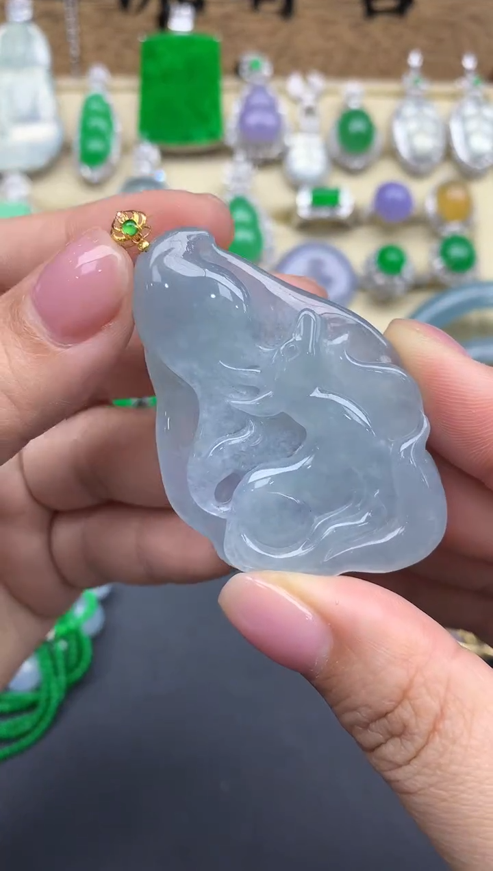 【闪购商品】翡翠颈饰18K金镶嵌44-中国好珍宝