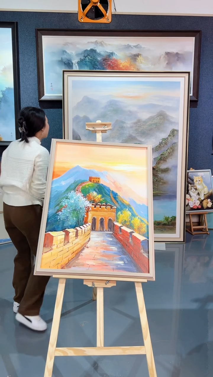 【闪购商品】油画98号 60*80 长城-手绘油画